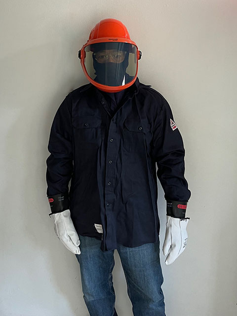 Suited up with Arc Flash PPE